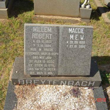 BREYTENBACH Willem Robert 1923-1984 &amp; Maggie M.E.W. 1928-2002
