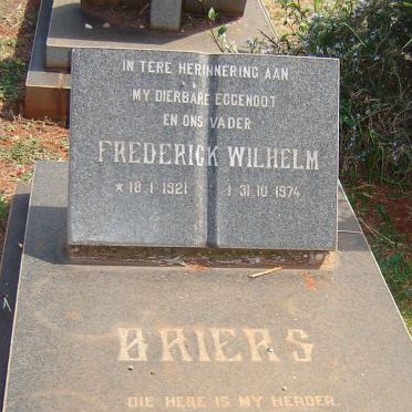 BRIERS Frederick Wilhelm 1921-1974