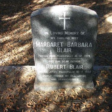 BLAIR Robert -1982 &amp; Margaret Barbara -1974