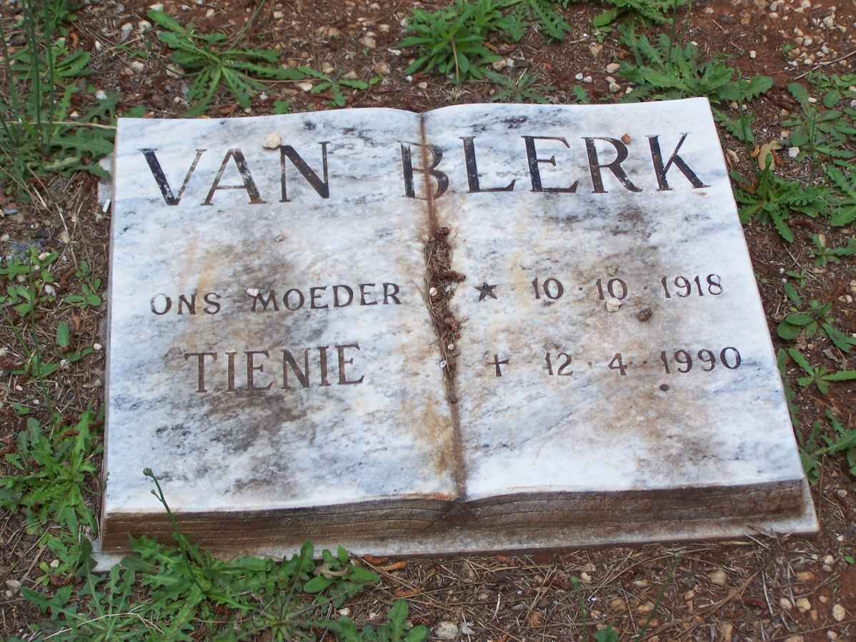BLERK Tienie, van 1918-1990