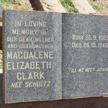 CLARK Magdalene Elizabeth nee SCHULTZ 1869-1946