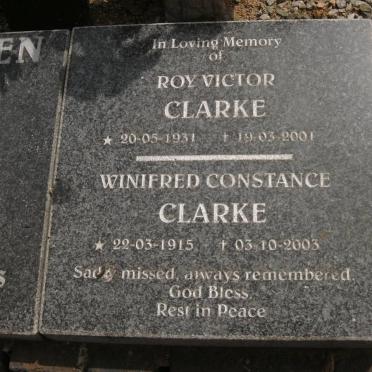CLARKE Roy Victor 1931-2001 &amp; Winefred Constance 1915-2003