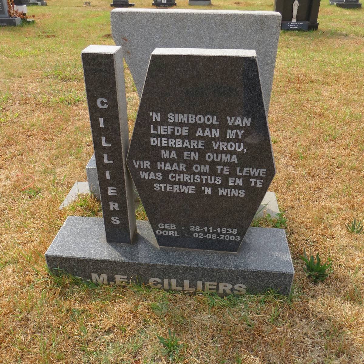 CILLIERS M.E. 1938-2003