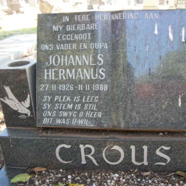 CROUS Johannes Hermanus 1926-1988