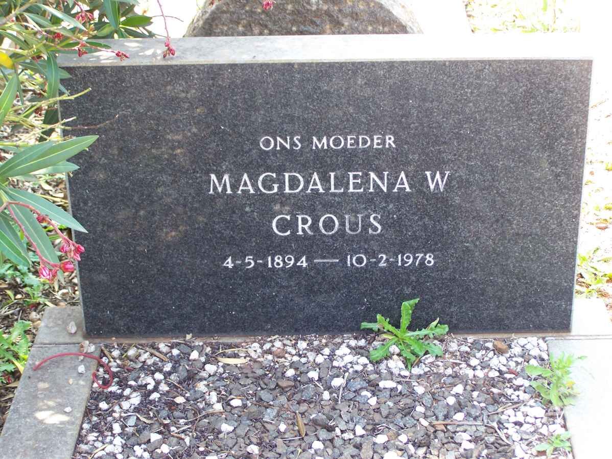 CROUS Magdalena W. 1894-1978