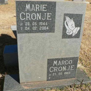 CRONJE Marie 1944-2004 :: CRONJE Marco 1964-