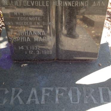 CRAFFORD Johanna Sophia Maria 1932-1988