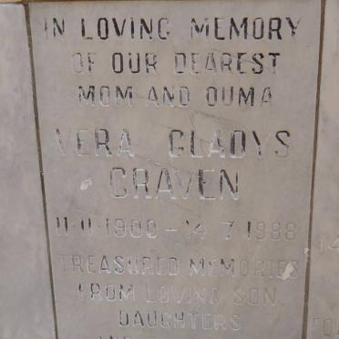 CRAVEN Vera Gladys 1900-1988