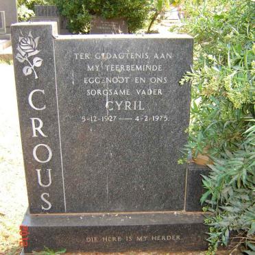 CROUS Cyril 1927-1975