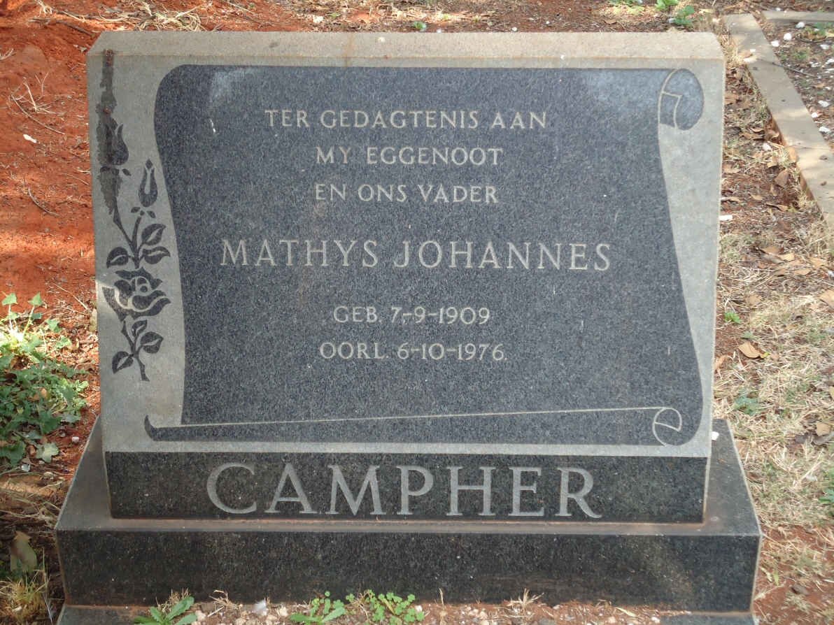 CAMPHER Mathys Johannes 1909-1976