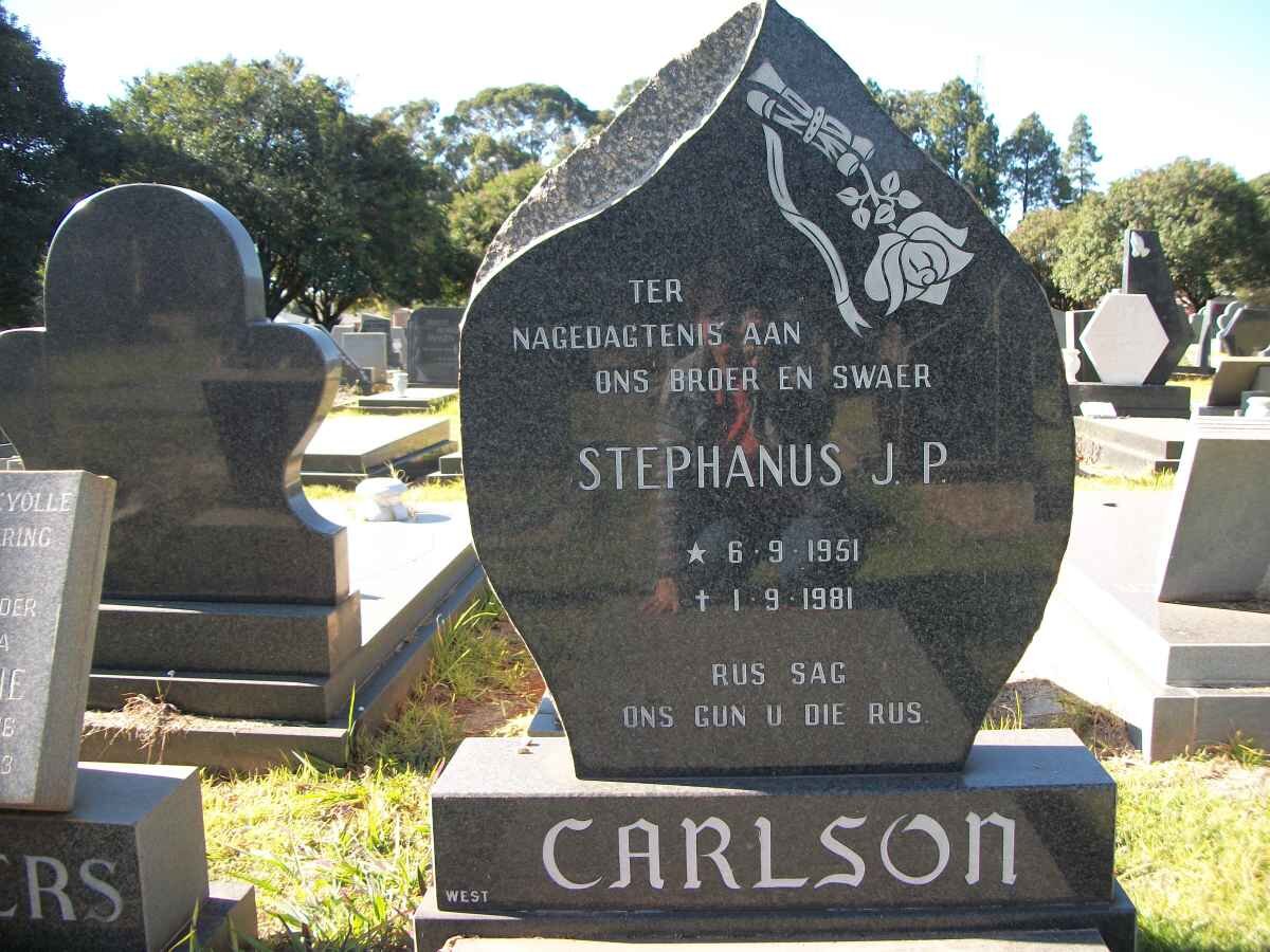 CARLSON Stephanus J.P. 1951-1981