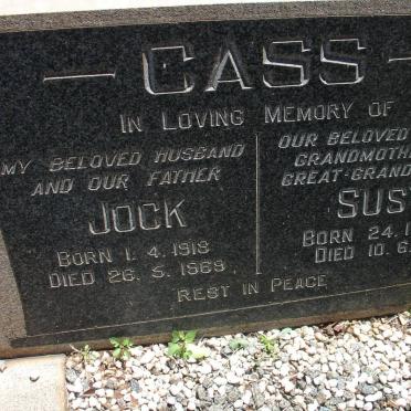 CASS Jock 1918-1969 &amp; Susy 1923-1998