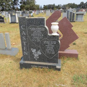 CASTEN Frederick Charles 1935-2002 &amp; Annie Sophia 1938-2002