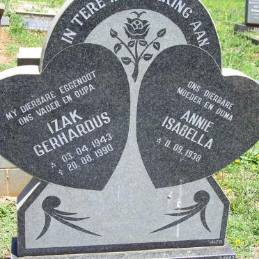 CAMERON Izak Gerhardus 1943-1990 &amp; Annie Isabella 1938-