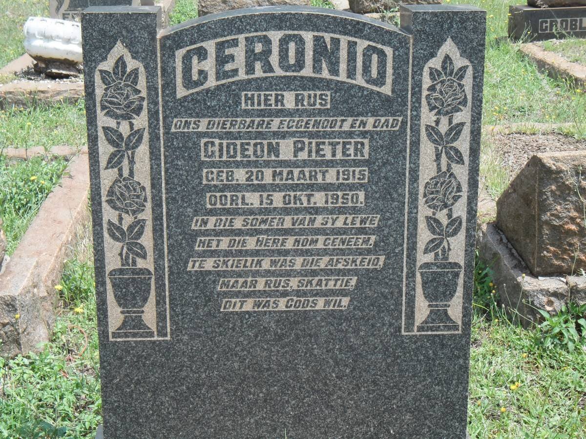 CERONIO Gideon Pieter 1915-1950