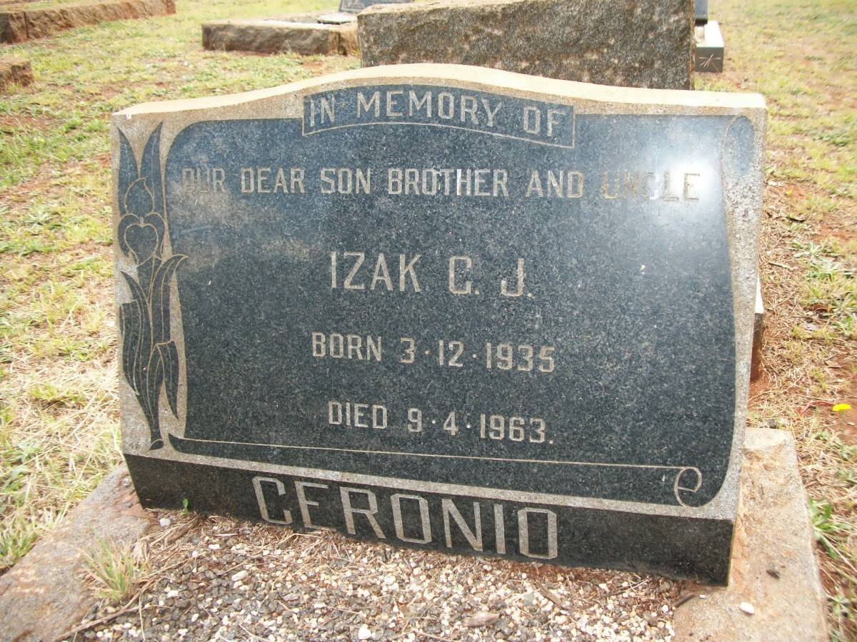 CERONIO Izak G.J. 1935-1963