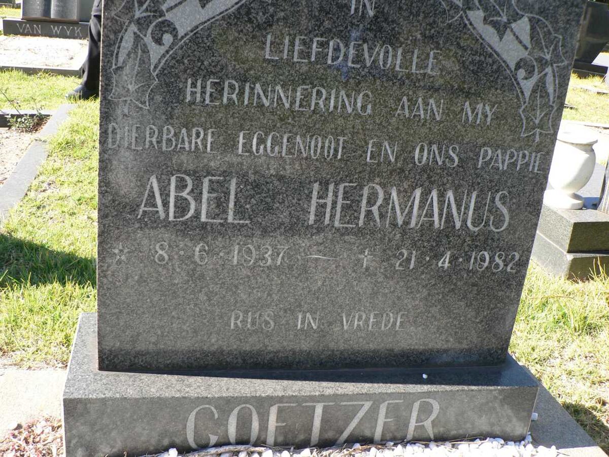 COETZER Abel Hermanus 1937-1982