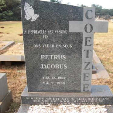 COETZEE Petrus Jacobus 1954-1988