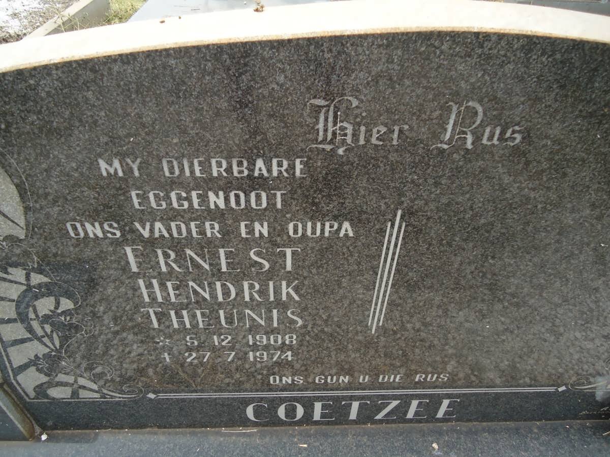 COETZEE Ernest Hendrik Theunis 1908-1974