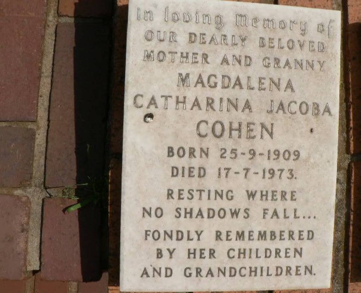 COHEN Magdalena Catharina Jacoba 1909-1973