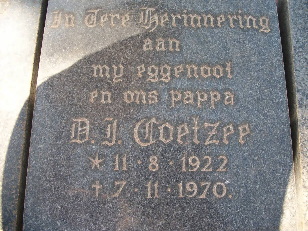COETZEE D.J. 1922-1970