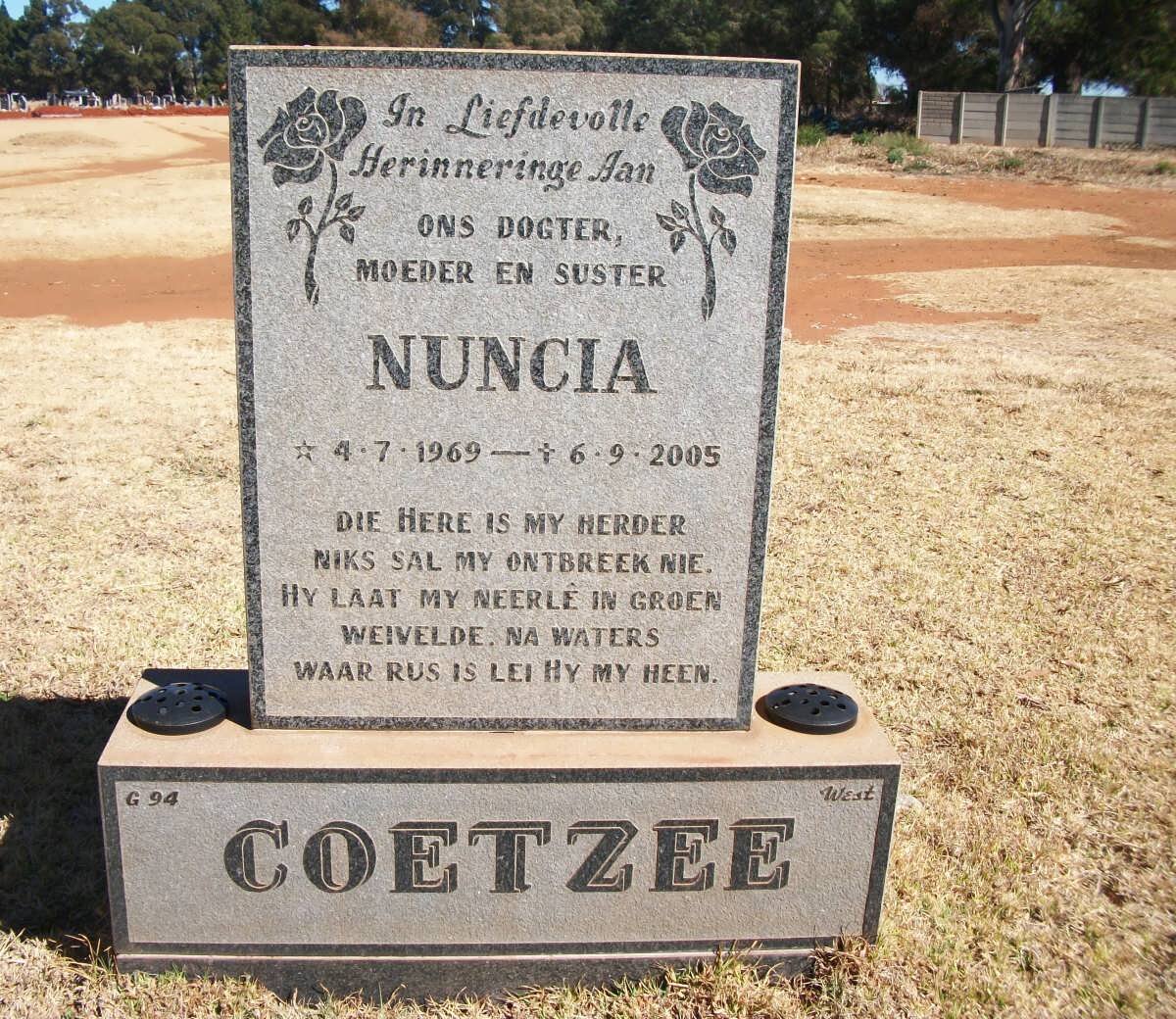 COETZEE Nuncia 1969-2005