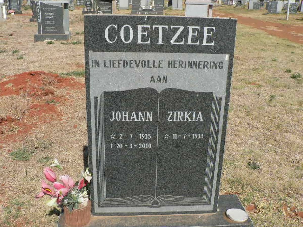 COETZEE Johann 1935-2010 &amp; Zirkia 1933-