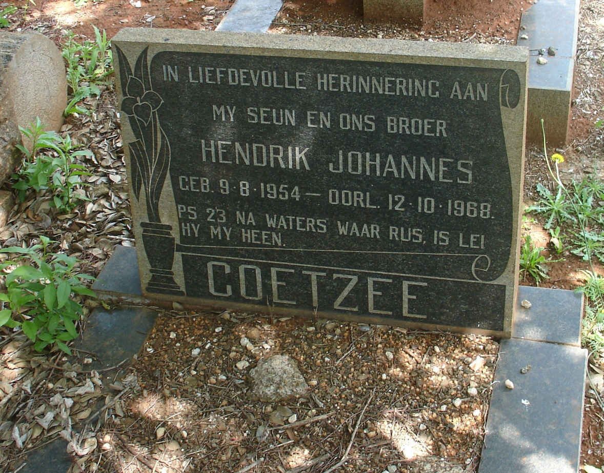 COETZEE Hendrik Johannes 1954-1968