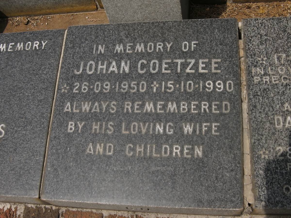 COETZEE Johan 1950-1990