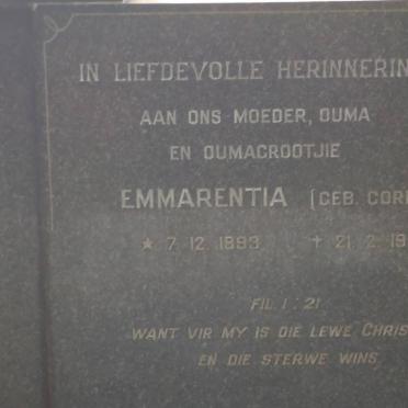 COLLER Hendrik Petrus, van 1890-1952 &amp; Emmarentia CORDIER 1893- 