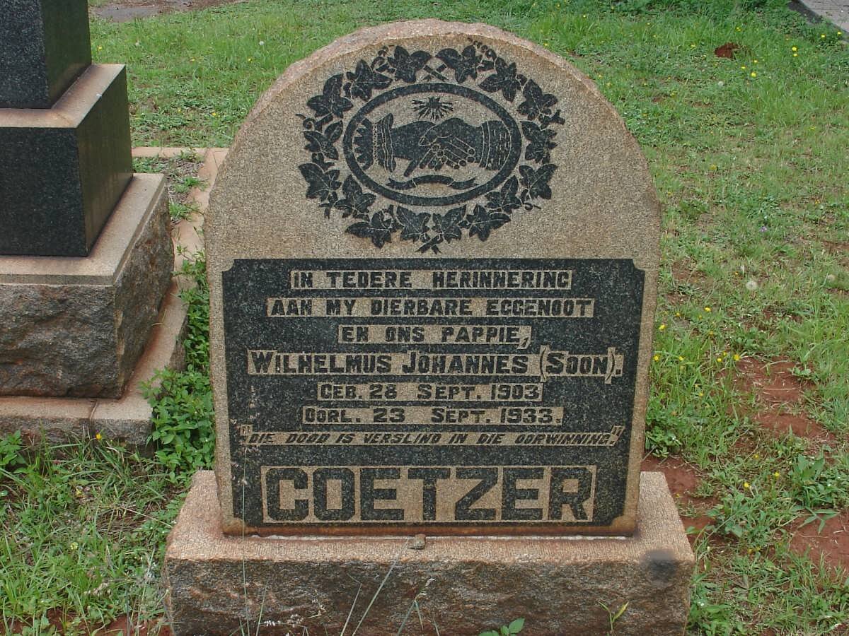 COETZER Wilhelmus Johannes 1903-1933