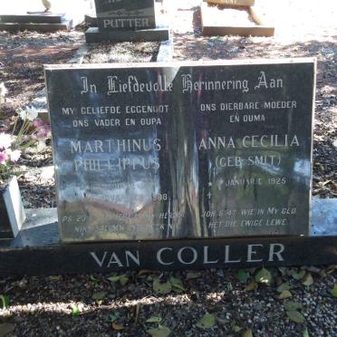 COLLER Marthinus Phillippus, van -1988 &amp; Anna Cecilia SMIT -1925
