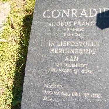 CONRADIE Jacobus Francois 1920-1988