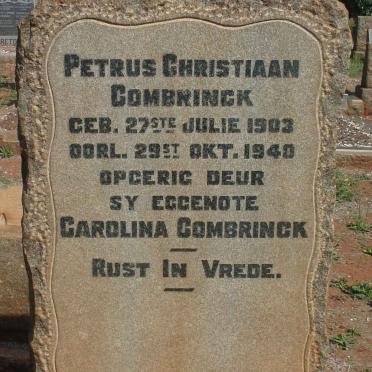 COMBRINCK Petrus Christiaan 1903-1940