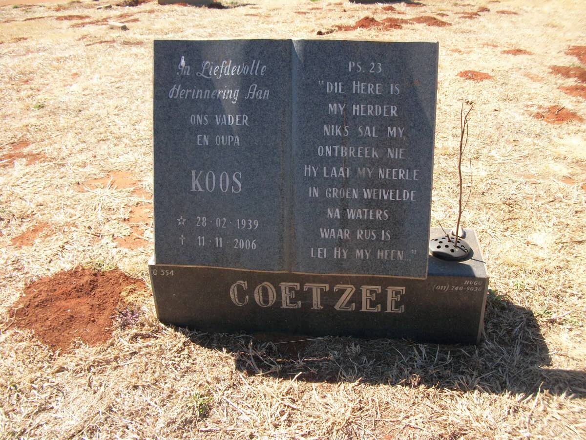 COETZEE Koos 1939-2006