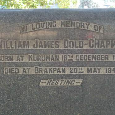 CHAPMAN William James, Dold 1875-1941