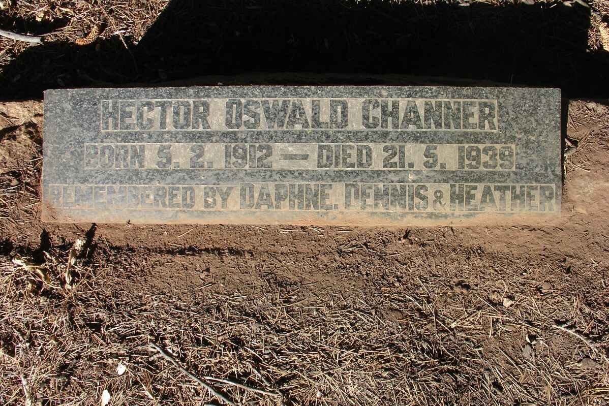 CHANNER Hector Oswald 1912-1939