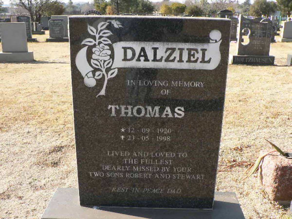 DALZIEL Thomas 1920-1998