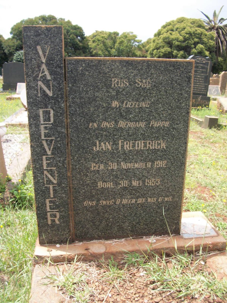 DEVENTER Jan Frederick, van 1912-1953