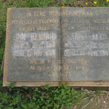 DEYSEL Jan Hendrik 1903-1964 &amp; Anna M.C. 1908-1993