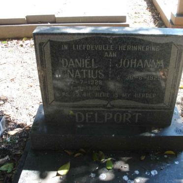DELPORT Daniël Ignatius 1928-1988 &amp; Johanna 1929-