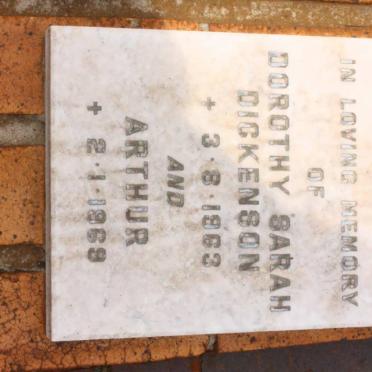 DICKENSON Arthur -1969 &amp; Dorothy Sarah -1963