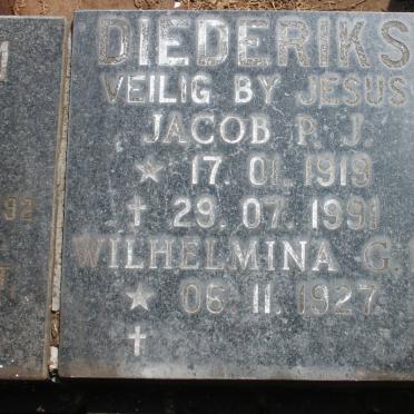 DIEDERIKS Jacob P.J. 1919-1991 &amp; Wilhelmina G.P. 1927-