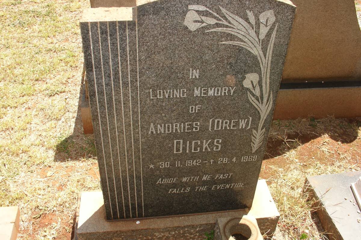 DICKS Andries 1942-1969