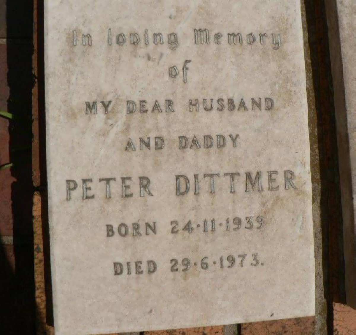 DITTMER Peter 1939-1973