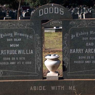 DODDS Harry Archibald 1871-1961 &amp; Gertrude Willia 1876-1960