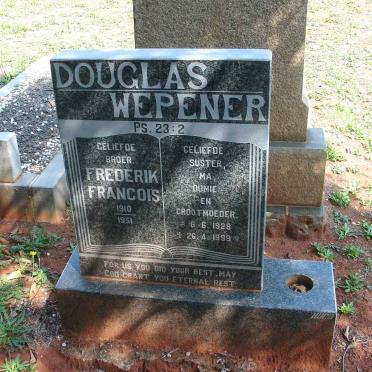 DOUGLAS Frederik Francois 1910-1951 :: WEPENER 1928-1999