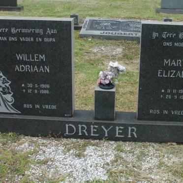 DREYER Willem Adriaan 1906-1986 &amp; Martha Elizabeth 1907-1987
