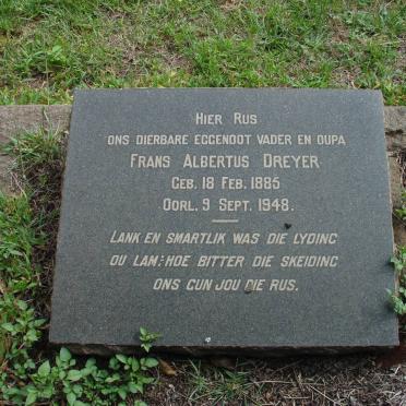 DREYER Frans Albertus 1885-1948 &amp; Issabella S.M.E. 1896-1970