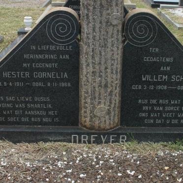 DREYER Willem Schalk 1908-1978 &amp; Hester Cornelia 1911-1968